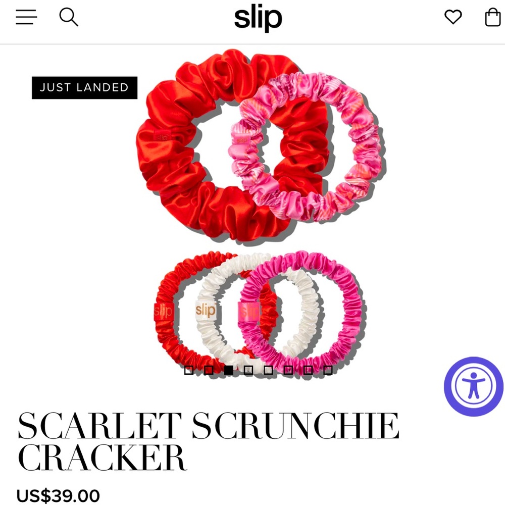 SLIP Pure Silk Assorted Scrunchie Cracker Gift Set- Scarlet